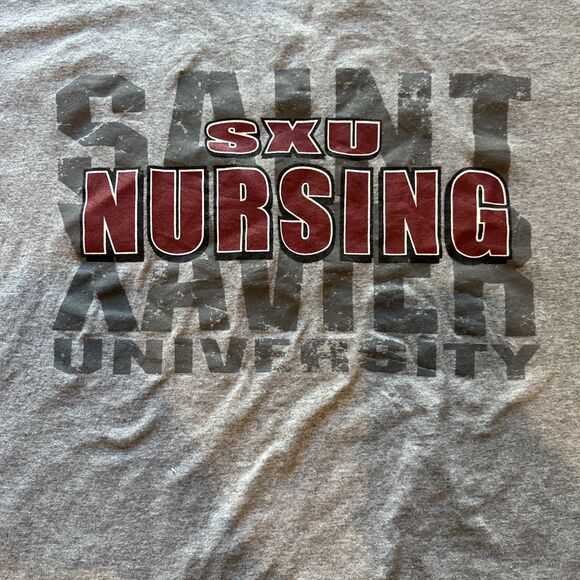 SXU Saint Xavier University Nursing Gray T Shirt Size XXL Campus Collection - Picture 6 of 8